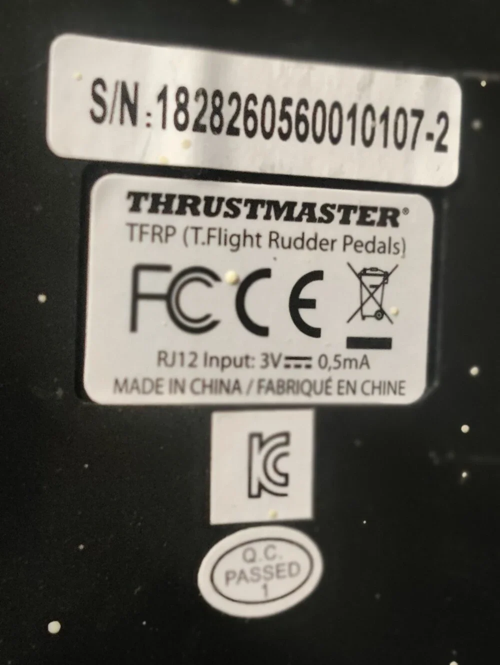 Thrustmaster T.Flight Rudder Pedals TFRP Flight Simulator Pedals Tested Working